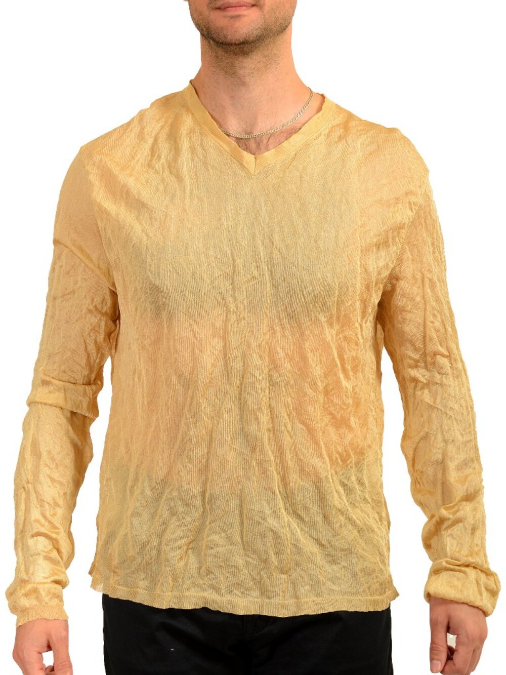 Hugo Boss Men's "Tavi-VN" See Through Crewneck Pullover Sweater US M IT 50
